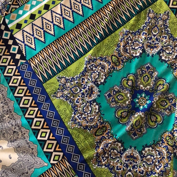 Colorful Strapless Maxi Dress w/ Half Belt - SM - Picture 5 of 8